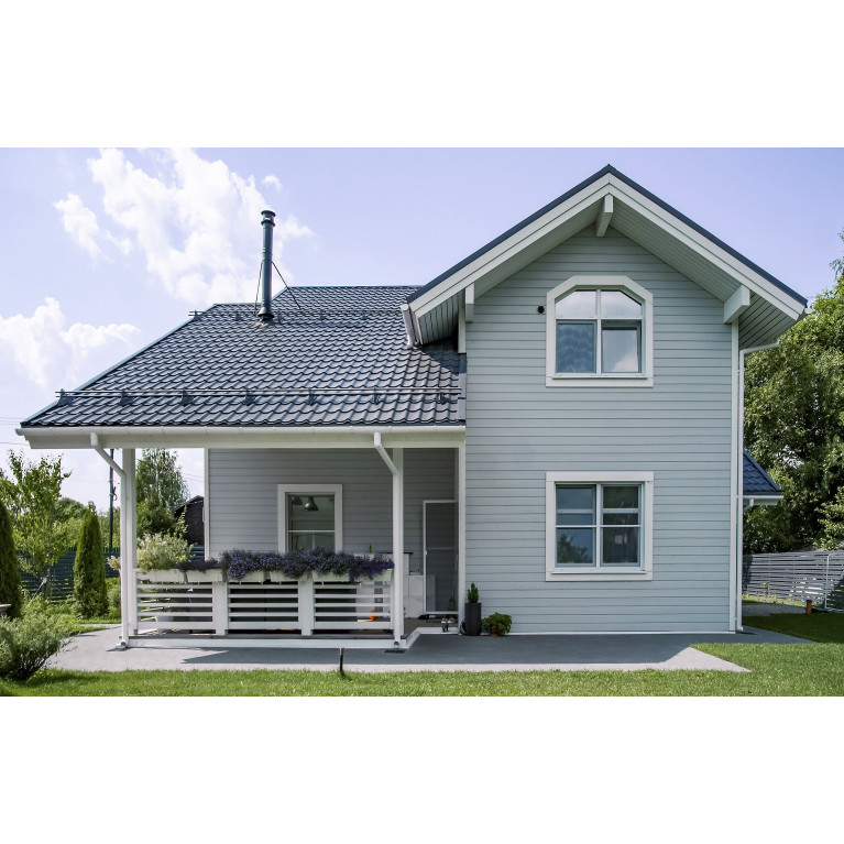 Металлочерепица классик 0,5 Satin Мatt RAL 7024 мокрый асфальт