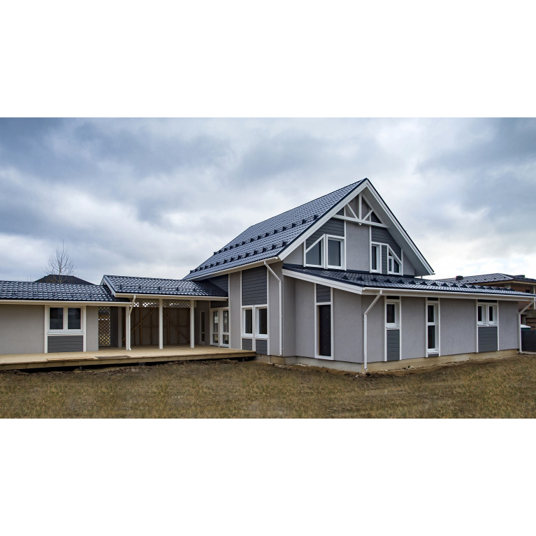 Металлочерепица классик 0,5 Satin RAL 7024 мокрый асфальт