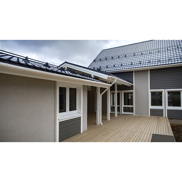 Металлочерепица классик 0,5 Satin RAL 7024 мокрый асфальт