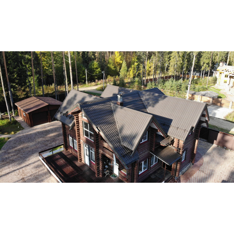 Металлочерепица классик 0,5 Rooftop Matte RR 32 темно-коричневый