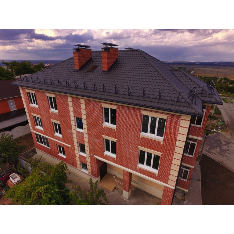 Металлочерепица кредо 0,5 Rooftop Matte RAL 7024 мокрый асфальт