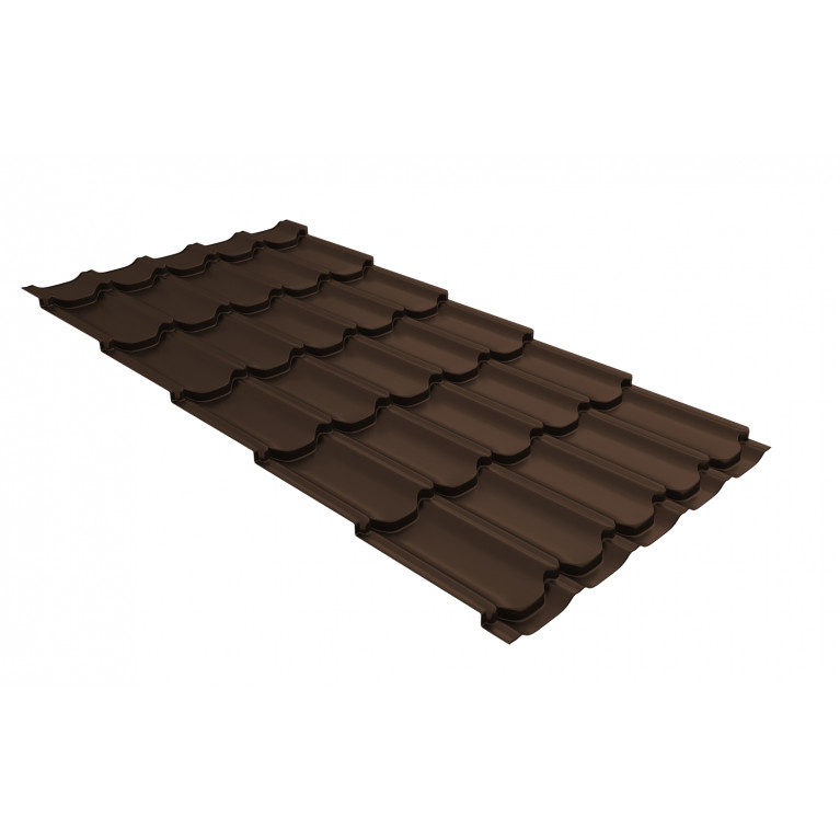Профиль волновой Квинта плюс 0,5 GreenCoat Pural BT, matt RR 887 шоколадно-коричневый (RAL 8017 шоколад)