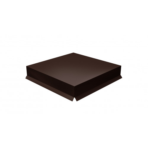 Колпак на столб крышка 390х390мм 0,5 Satin Matt TX с пленкой RAL 8017 шоколад