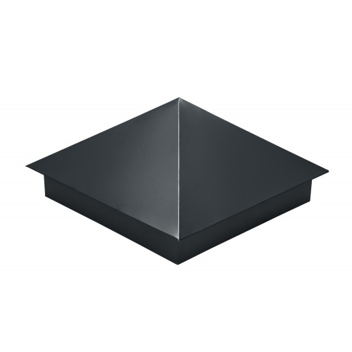 Колпак на столб 390х390мм 0,5 Satin с пленкой RAL 7016 антрацитово-серый
