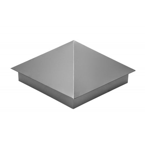 Колпак на столб 390х390мм 0,5 Satin с пленкой RAL 7004 сигнальный серый
