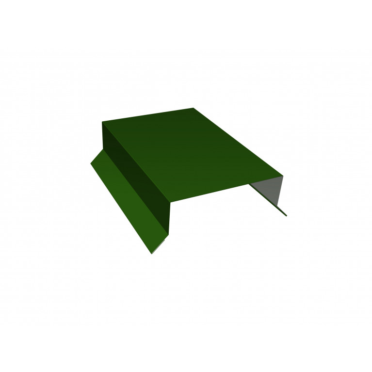 Парапетная крышка прямая 100мм 0,45 PE с пленкой RAL 6002 лиственно-зеленый (2м)