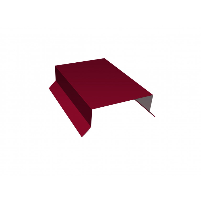 Парапетная крышка прямая 125мм 0,45 PE с пленкой RAL 3003 рубиново-красный (3м)