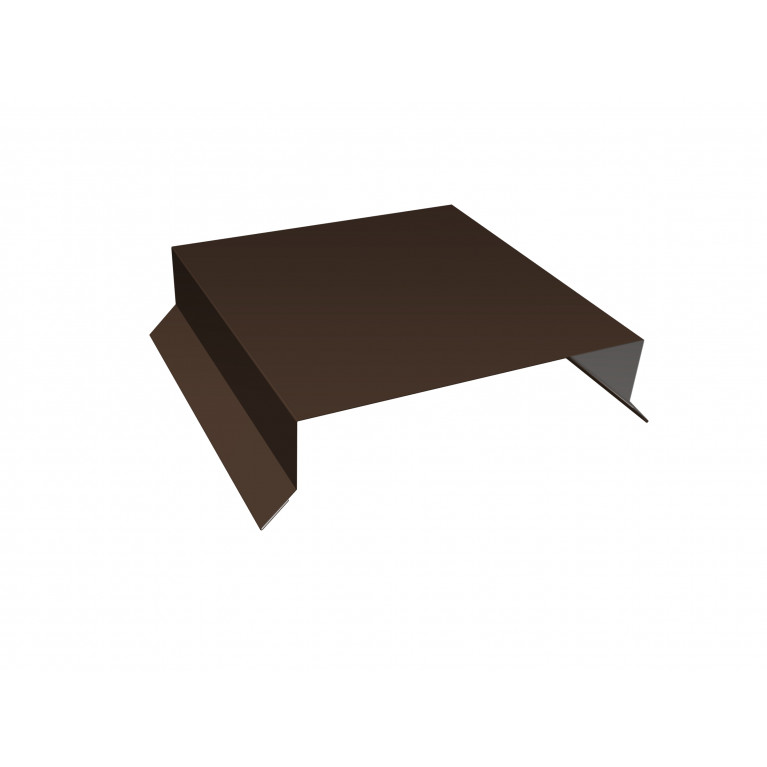 Парапетная крышка прямая 150мм 0,5 Satin Matt RAL 8017 шоколад (2м)