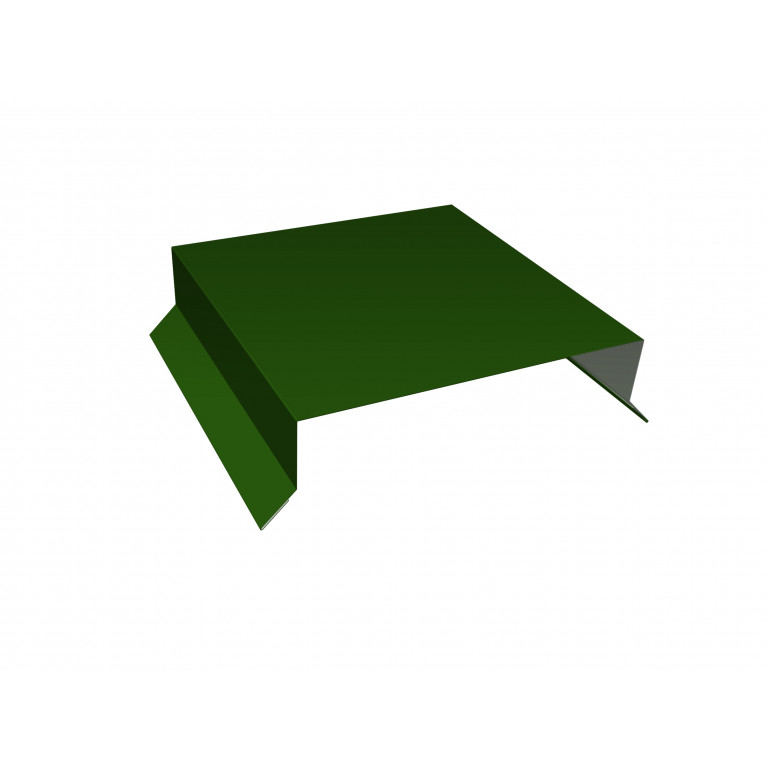 Парапетная крышка прямая 150мм 0,45 PE с пленкой RAL 6002 лиственно-зеленый (2м)