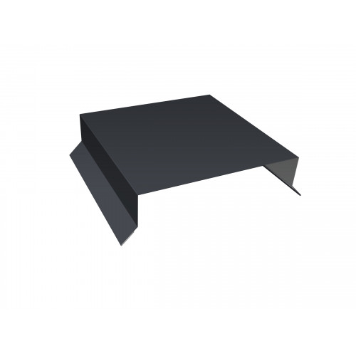 Парапетная крышка прямая 150мм 0,5 Satin с пленкой RAL 7024 мокрый асфальт (2,5м)