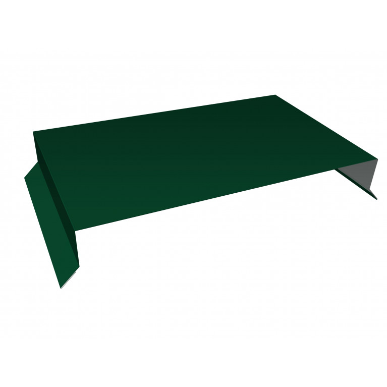 Парапетная крышка прямая 250мм 0,45 Drap TX RAL 6005 зеленый мох (2,5м)