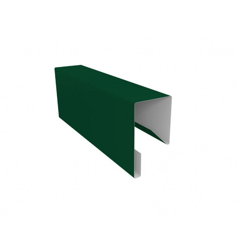 Планка П-образная заборная 17 0,45 Drap RAL 6005 зеленый мох (2,5м)