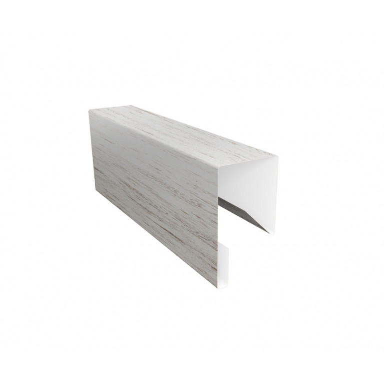 Планка П-образная заборная 17 0,45 Print Elite Snow Wood TwinColor (2м)