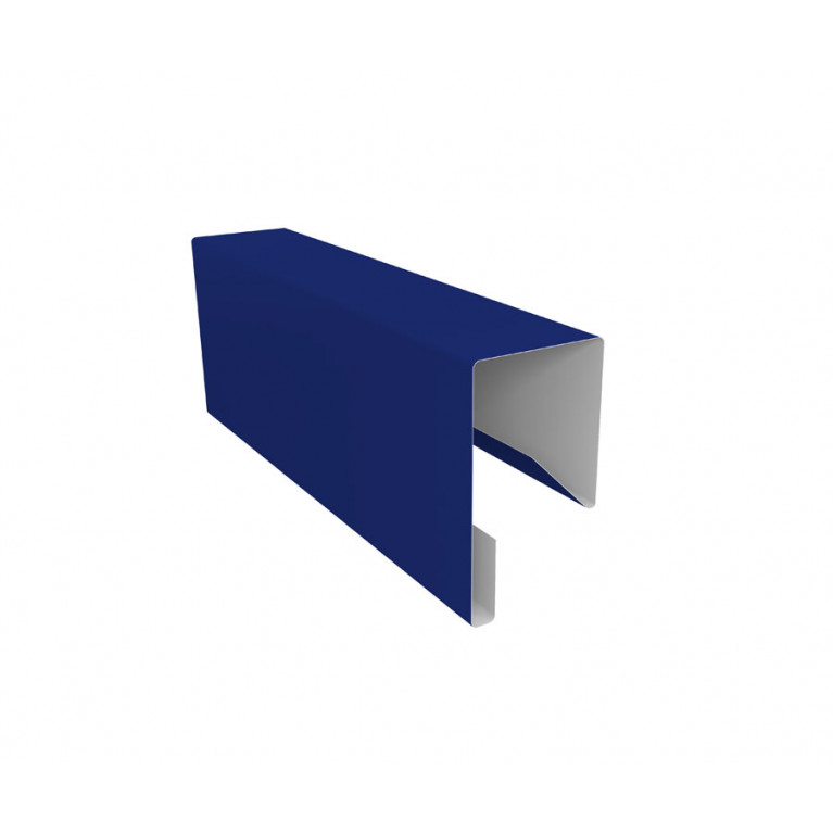 Планка П-образная заборная 17 0,45 PE с пленкой RAL 5002 ультрамариново-синий (2,5м)
