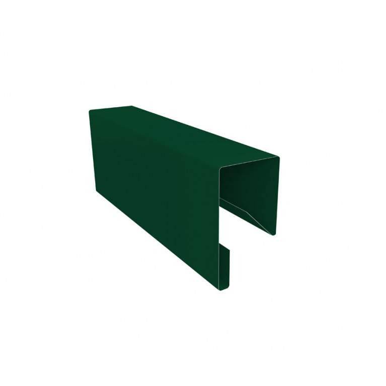 Планка П-образная заборная 17 0,45 PE-Double с пленкой RAL 6005 зеленый мох (2,5м)