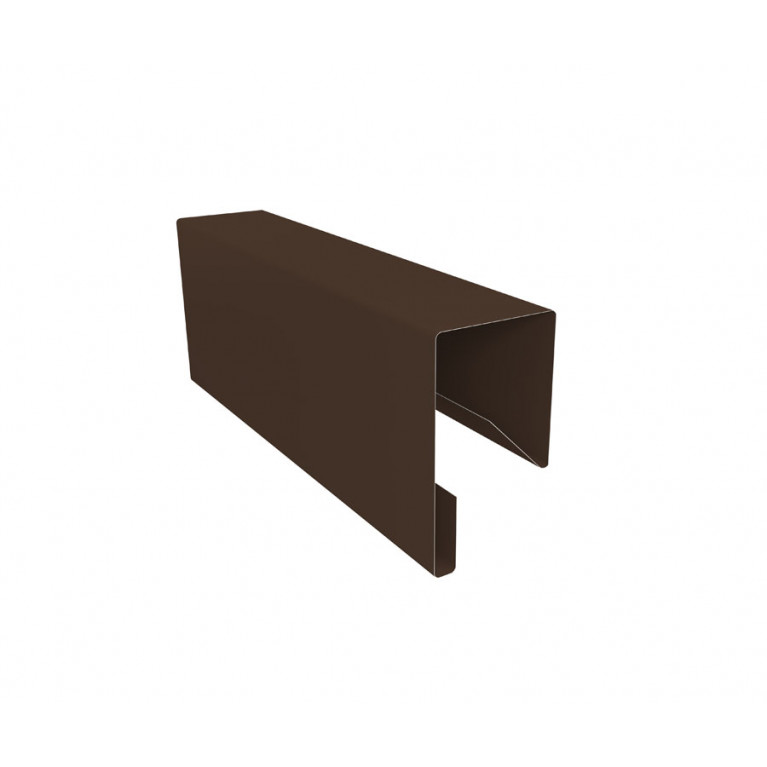 Планка П-образная заборная 17 0,45 Drap TwinColor RAL 8017 шоколад (2м)