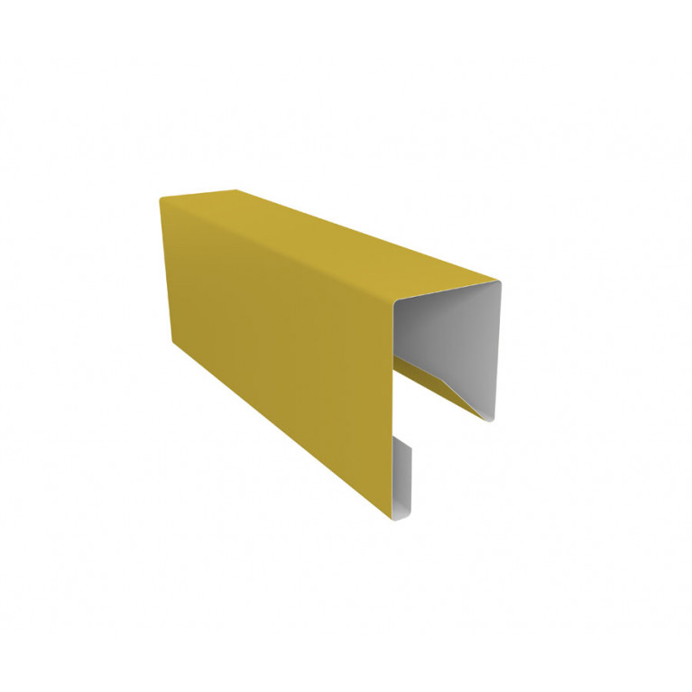 Планка П-образная заборная 17 0,45 PE с пленкой RAL 1018 цинково-желтый (2м)