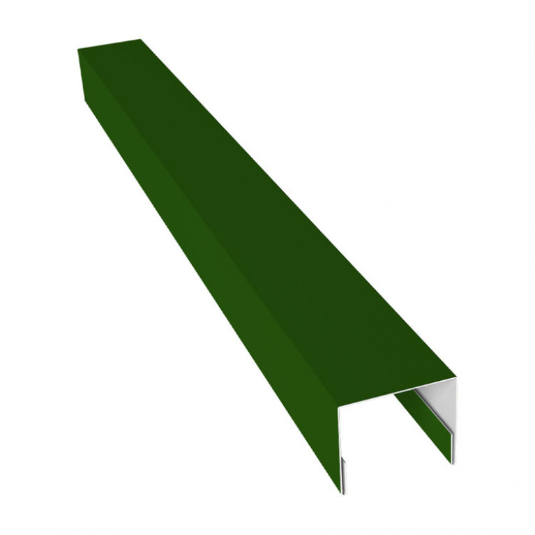 Планка П-образная заборная 24 0,45 PE с пленкой RAL 6002 лиственно-зеленый (3м)