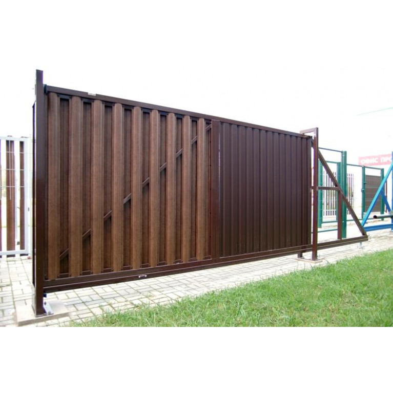Ворота откатные Colority Zinc 2,03x4,0 RAL 8017