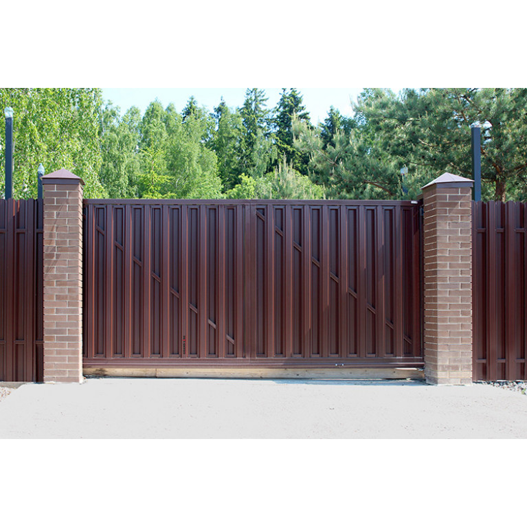 Ворота откатные Colority Zinc 2,03x4,0 RAL 8017