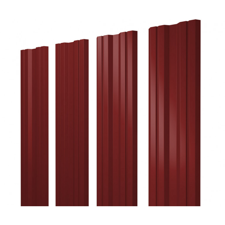 Штакетник Twin 0,5 Rooftop Matte RAL 3011 коричнево-красный