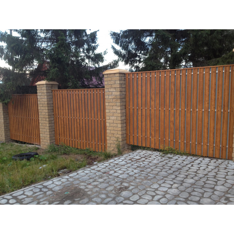 Штакетник Twin 0,45 Drap RAL 3005 красное вино