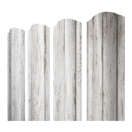 Штакетник Круглый фигурный 0,45 Print Elite Snow Wood