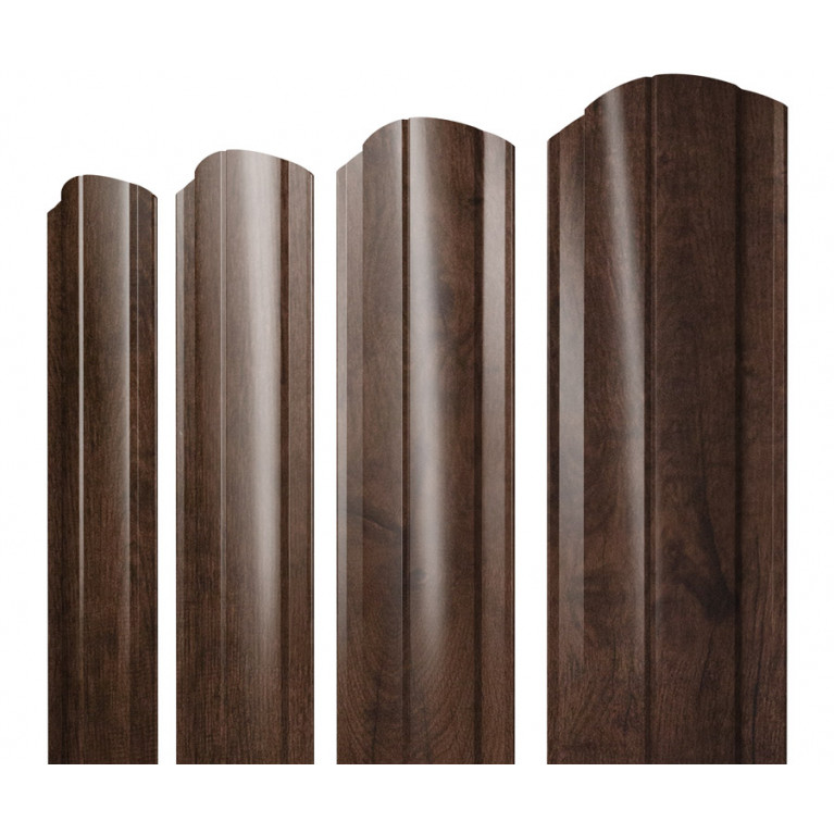 Штакетник Круглый фигурный 0,45 Print Premium Antique Wood