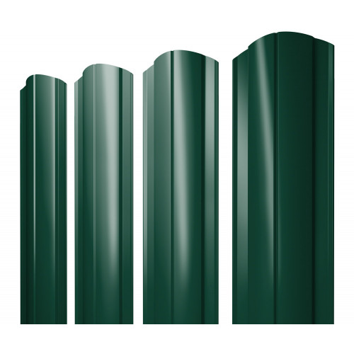 Штакетник Круглый фигурный 0,5 Satin Matt TX RAL 6005 зеленый мох
