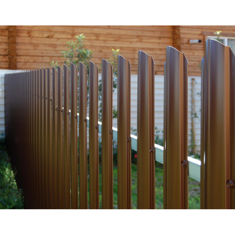 Штакетник Круглый фигурный 0,5 Satin Matt TX RAL 3005 красное вино