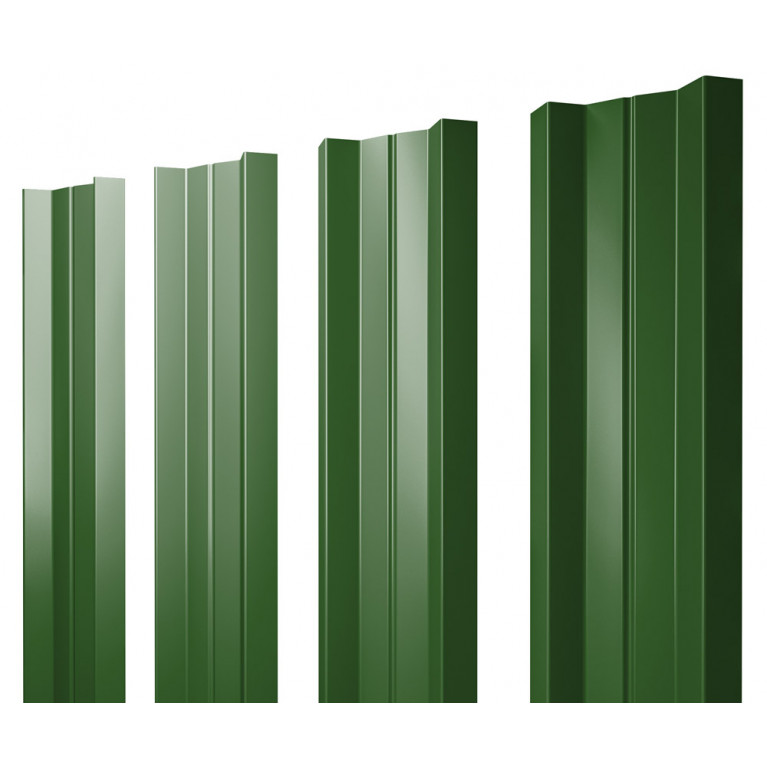Штакетник М-образный А 0,45 PE RAL 6002 лиственно-зеленый