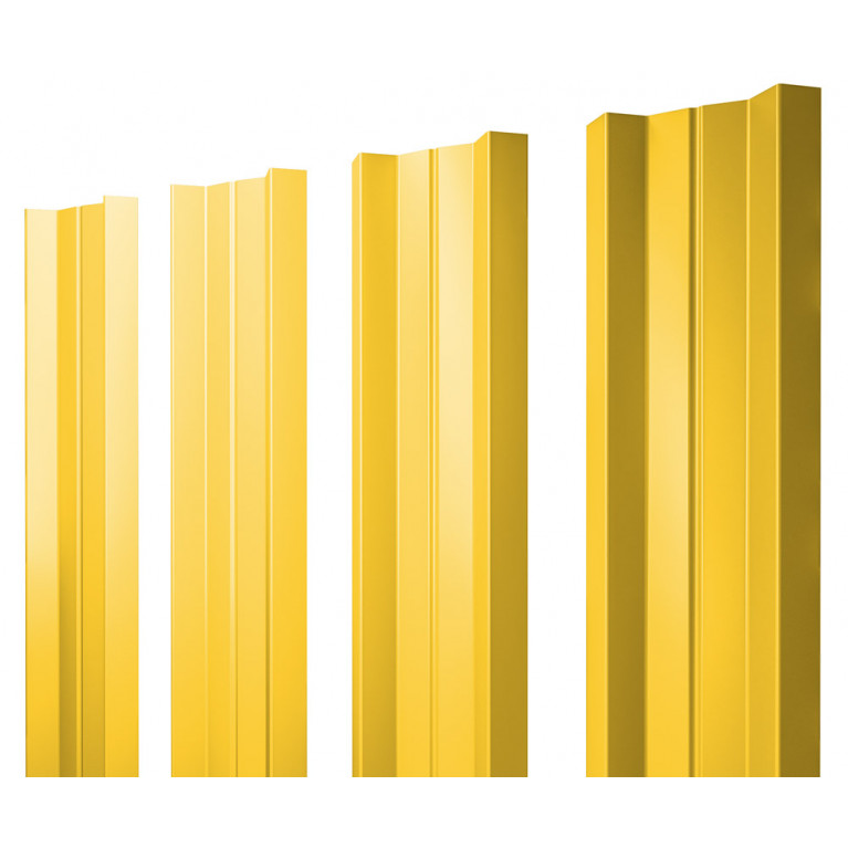 Штакетник М-образный В 0,45 PE RAL 1018 цинково-желтый