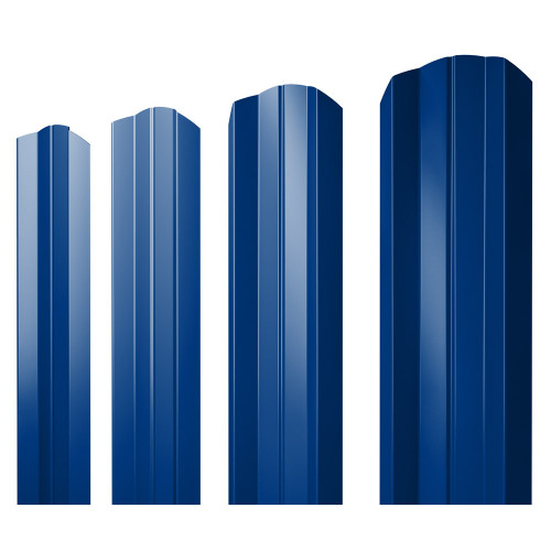 Штакетник М-образный А фигурный 0,45 PE RAL 5002 ультрамариново-синий
