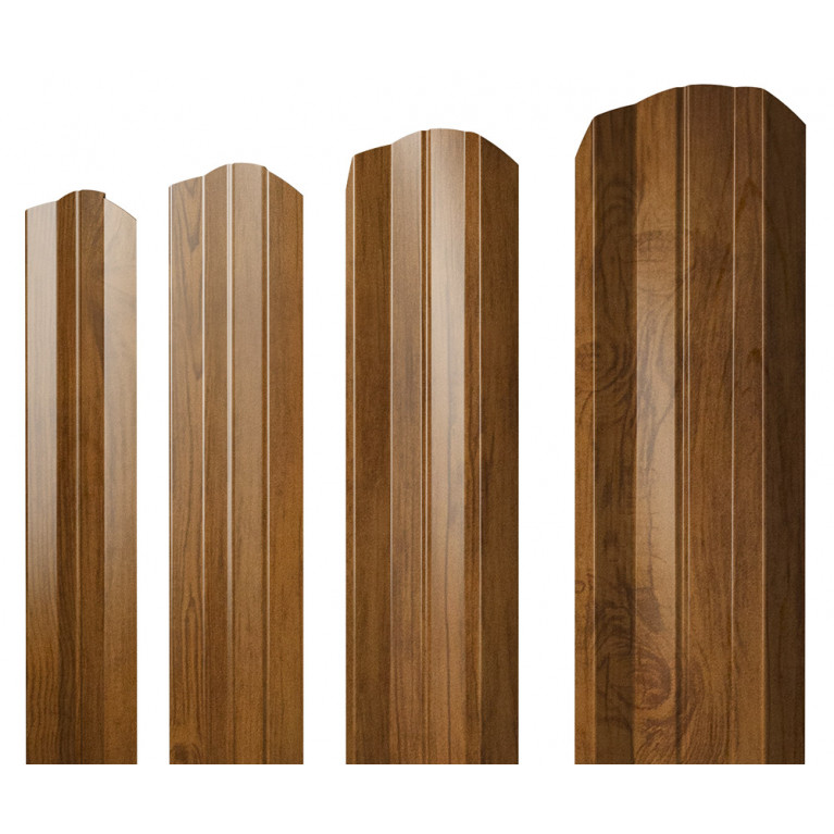 Штакетник М-образный А фигурный 0,45 Print Elite Golden Wood
