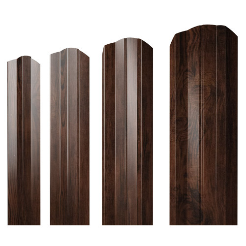 Штакетник М-образный B фигурный 0,45 Print Elite Cherry Wood TwinColor