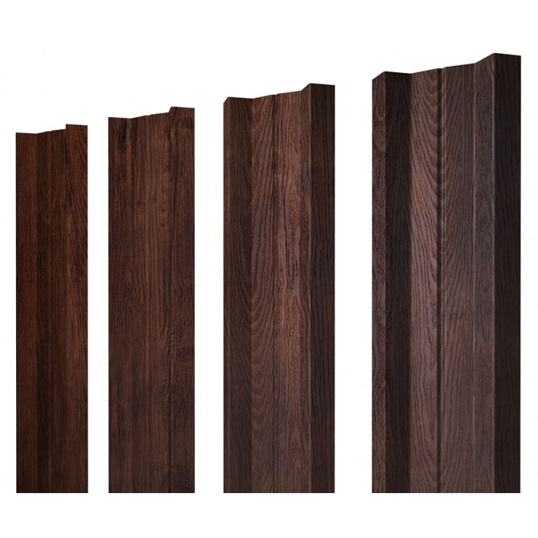 Штакетник М-образный В с прямым резом 0,45 Print-Double Premium Cherry Wood Lite Fresh