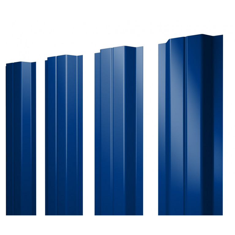 Штакетник П-образный В 0,45 PE RAL 5002 ультрамариново-синий