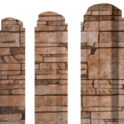 Штакетник П-образный А фигурный 0,45 Print Elite Sand Stone