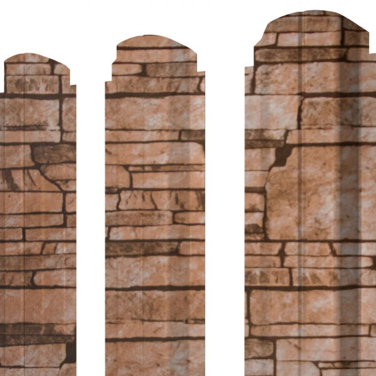Штакетник П-образный А фигурный 0,45 Print Elite Sand Stone
