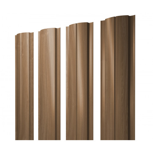 Штакетник Полукруглый Slim 0,45 Print Elite Honey Wood