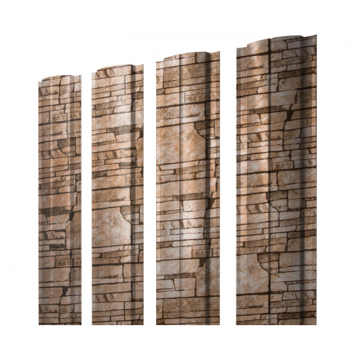 Штакетник Полукруглый Slim 0,45 Print Elite Sand Stone