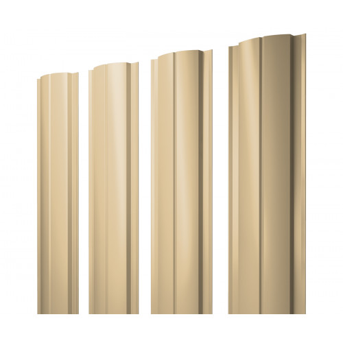 Штакетник Полукруглый Slim 0,45 PE RAL 1014 слоновая кость