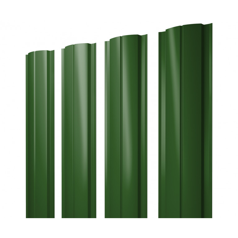 Штакетник Полукруглый Slim 0,45 PE RAL 6002 лиственно-зеленый