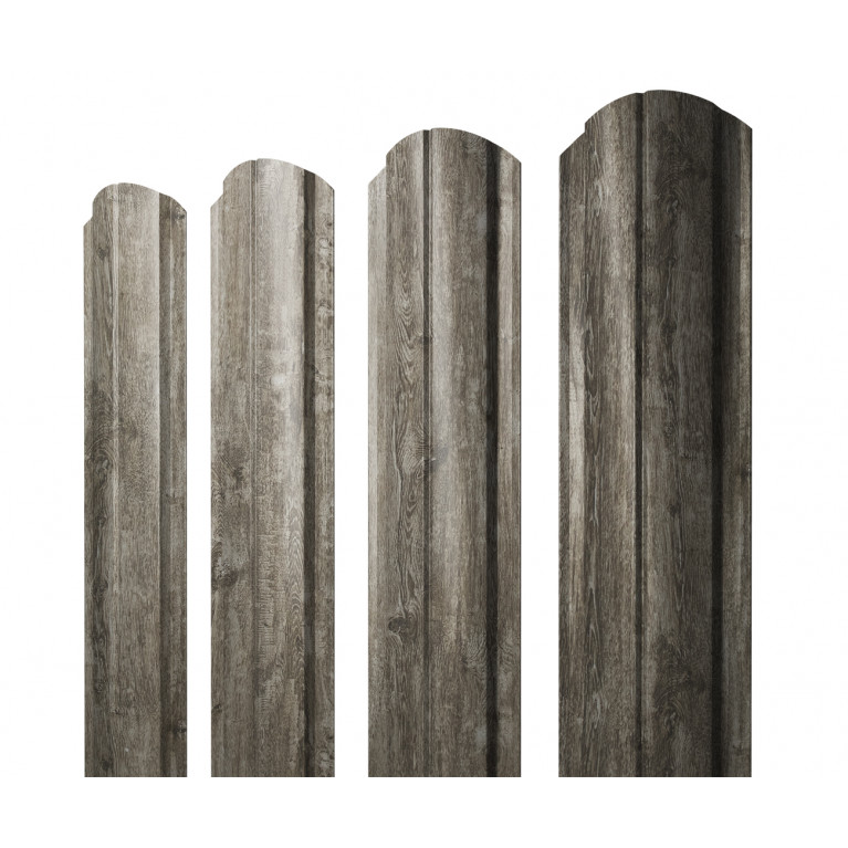 Штакетник Полукруглый Slim фигурный 0,45 Print Elite Nordic Wood