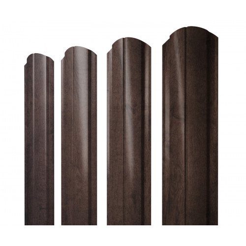 Штакетник Полукруглый Slim фигурный 0,45 Print Elite Antique Wood