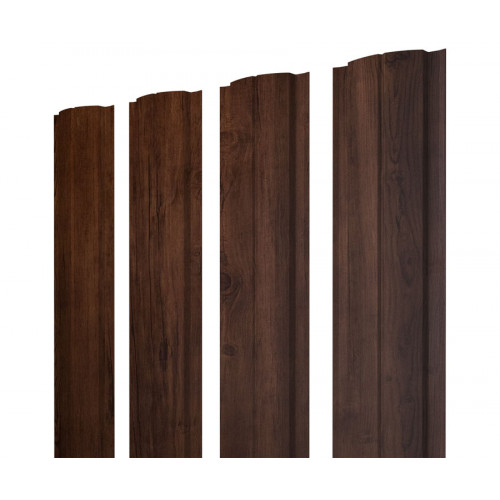 Штакетник Полукруглый Slim с прямым резом 0,45 Print-Double Premium Cherry Wood Lite Fresh