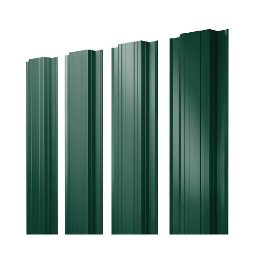 Штакетник Прямоугольный 0,5 Satin RAL 6005 зеленый мох