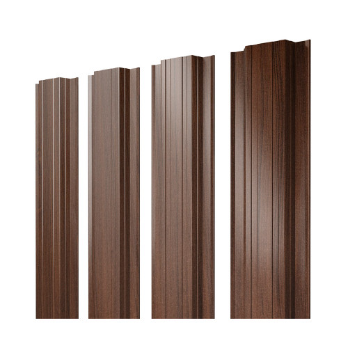 Штакетник Прямоугольный 0,45 Print Elite Choco Wood