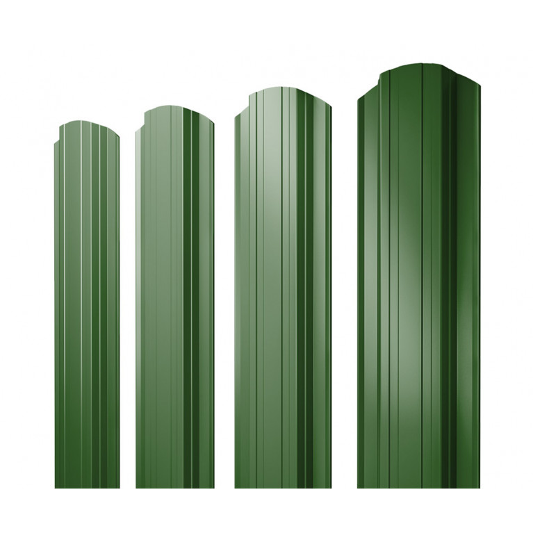 Штакетник Прямоугольный фигурный 0,45 PE RAL 6002 лиственно-зеленый