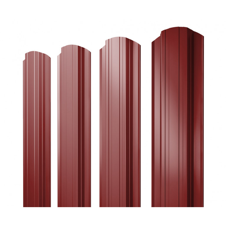Штакетник Прямоугольный фигурный 0,5 Satin RAL 3011 коричнево-красный